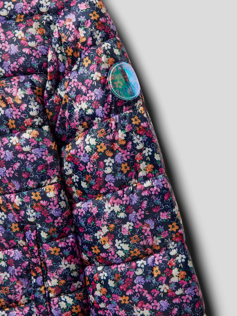 Steppjacke mit Allover-Muster Modell 'NEA' in dunkelblau