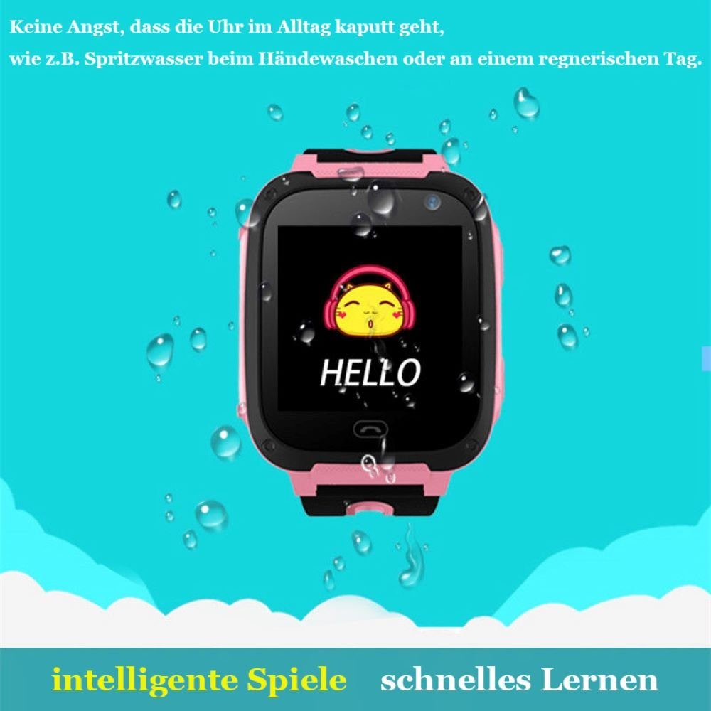 Bothergu Smartwatch, Jungen Mädchen 3-13 Jahre Kinder Geburtstagsgeschenk (Blau)