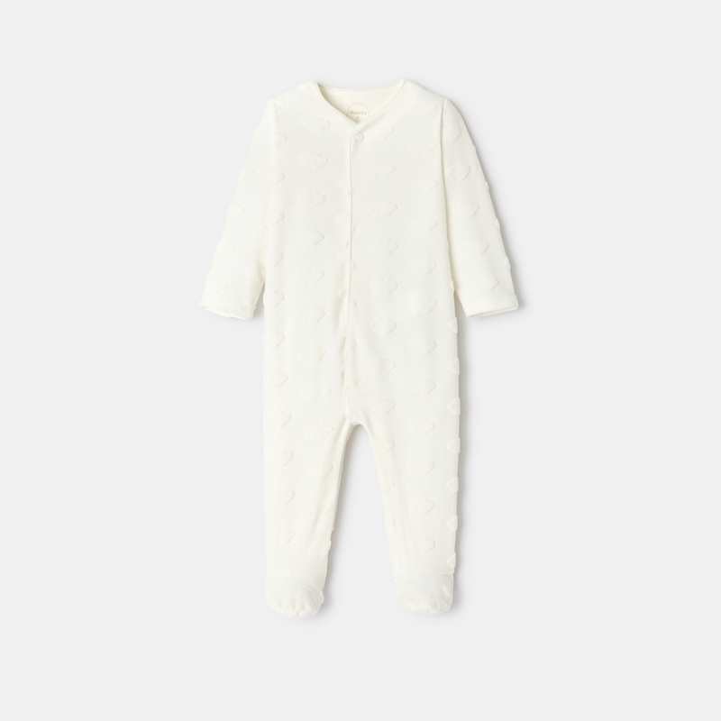 Dors-bien en velours dévoré motif nuage blanc naissance Absorba