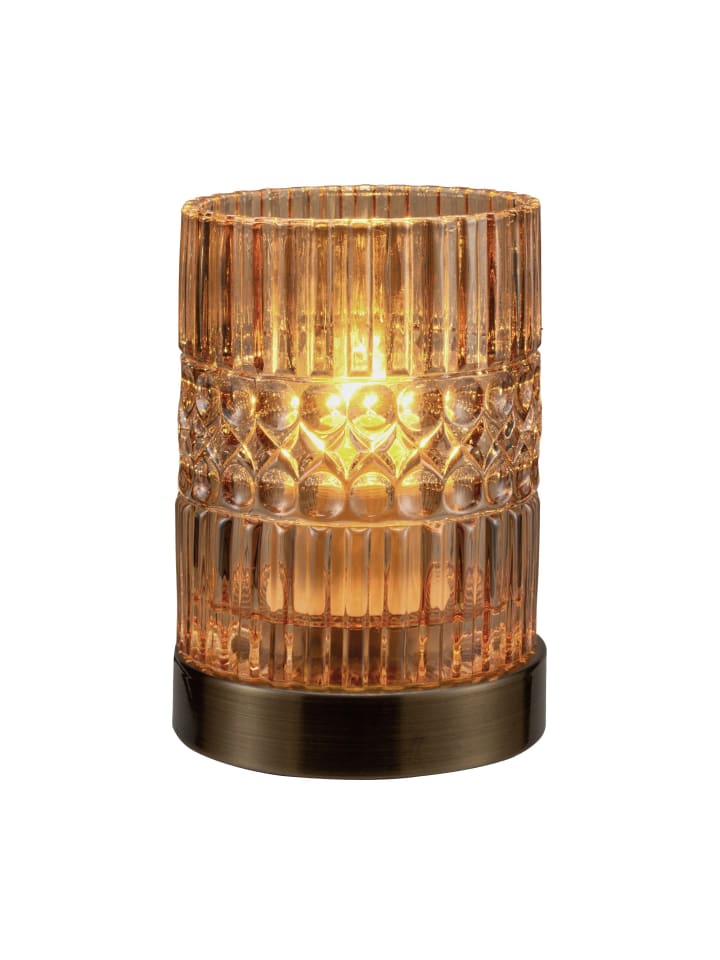 Pauleen Crystal Elegance Tischleuchte max25W E27 Glas/Bernstein/Messing günstig kaufen onesize