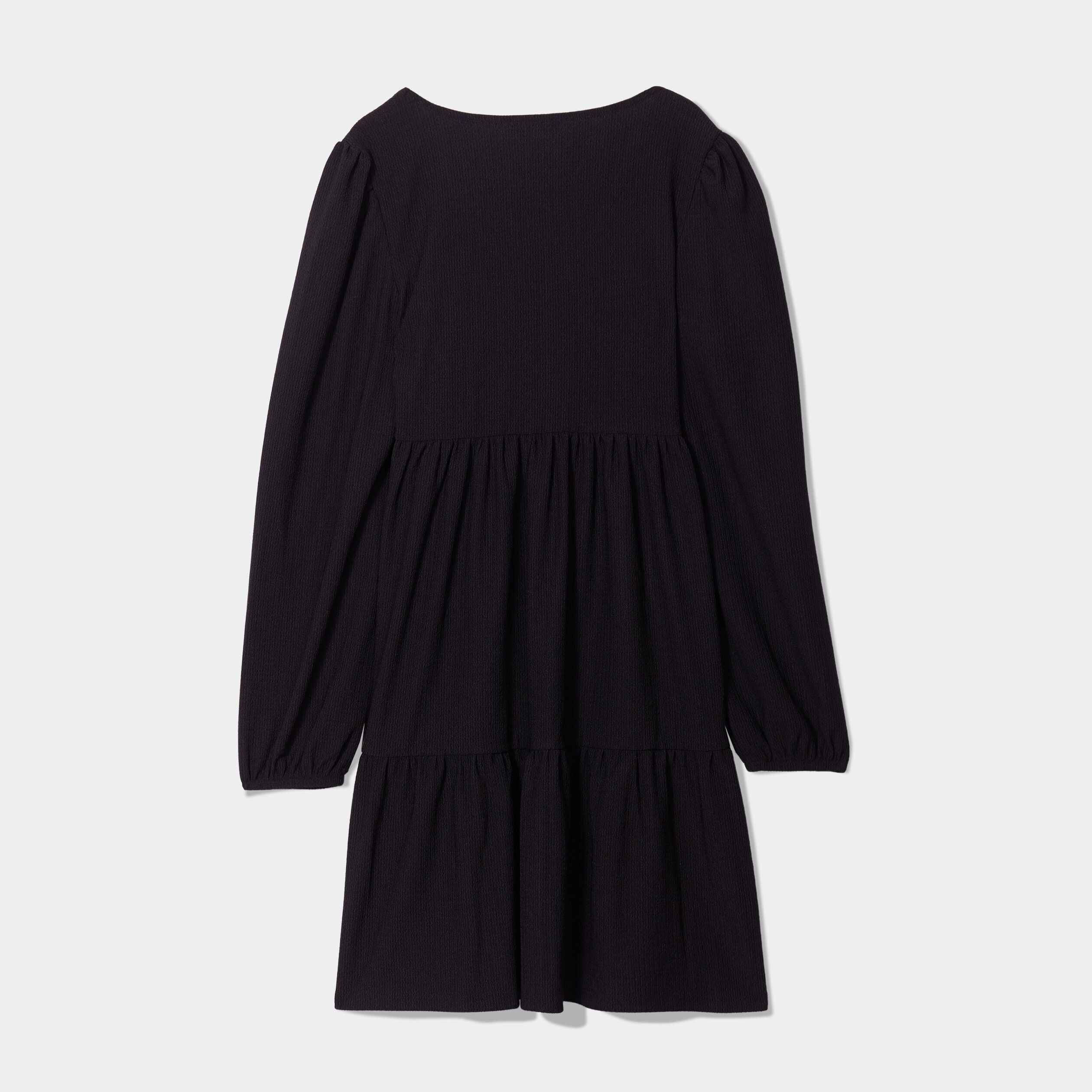 Robe évasée avec fronces noir femme | Cache Cache