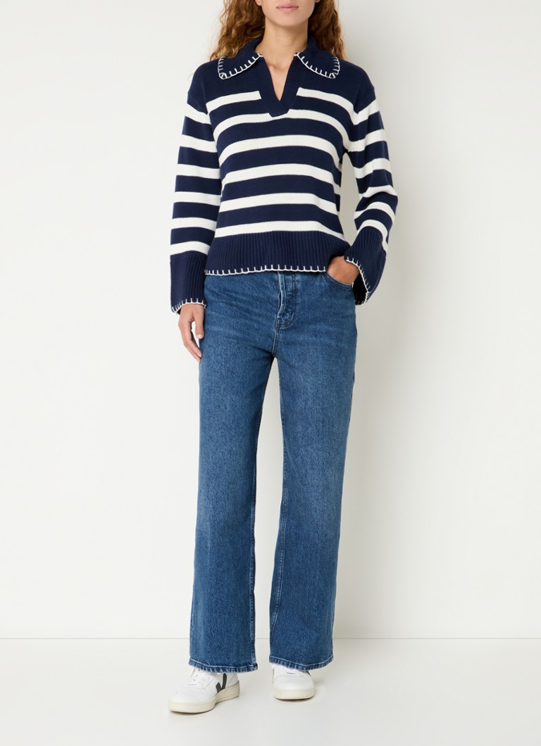 Rails Athena chunky knitted sweater with stripe print