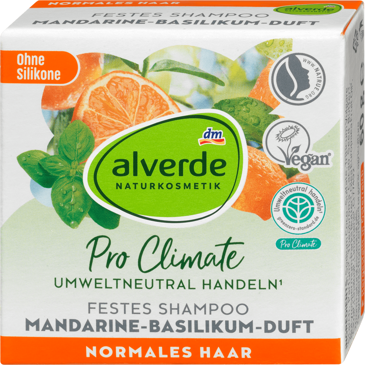 Festes Shampoo Mandarine-Basilikum, 60 g