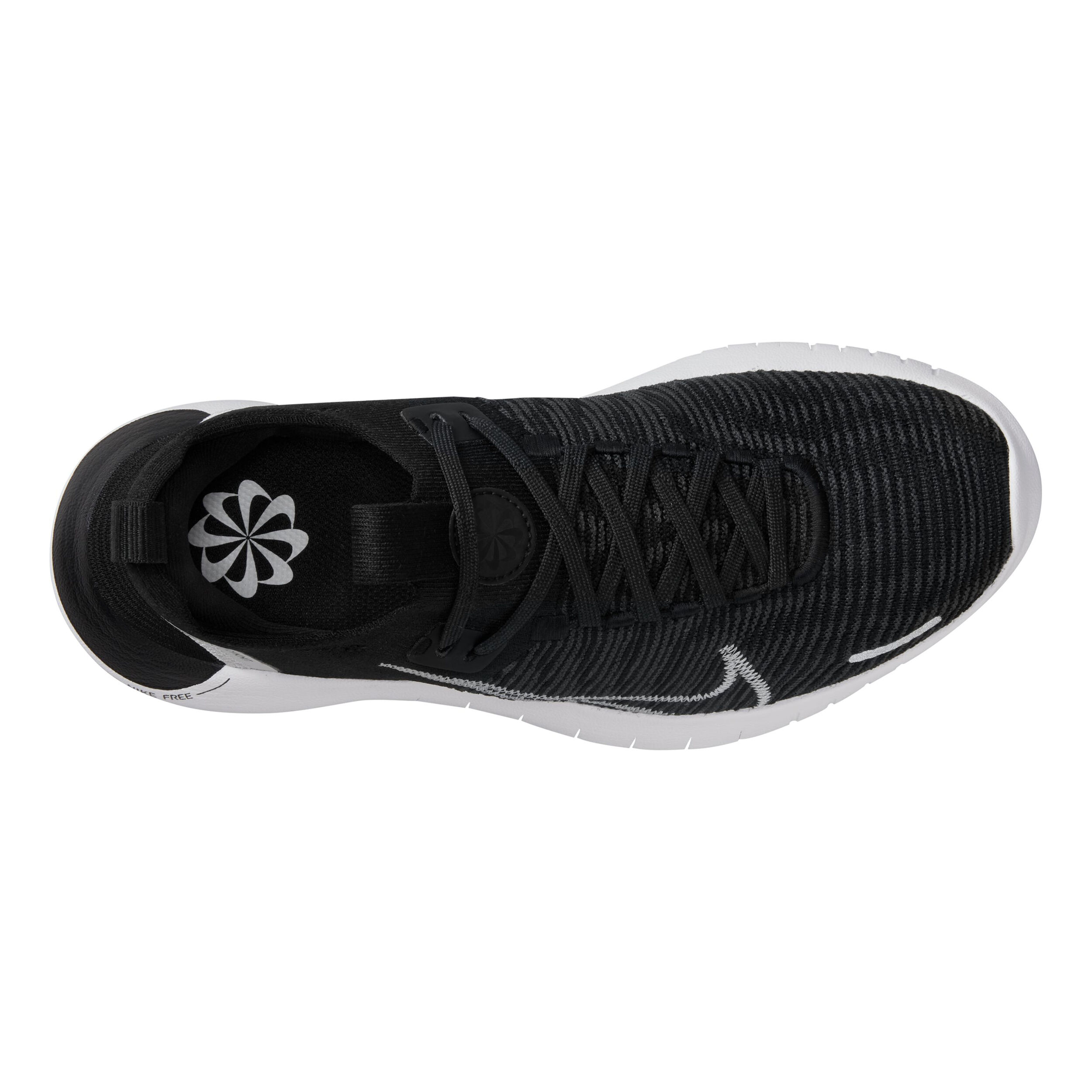 Free Run Flyknit Next Nature Neutralschuh Damen - Schwarz, Weiß