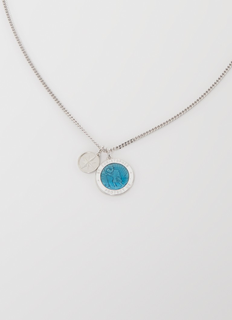 Miansai Saint Christopher Surf link necklace of silver