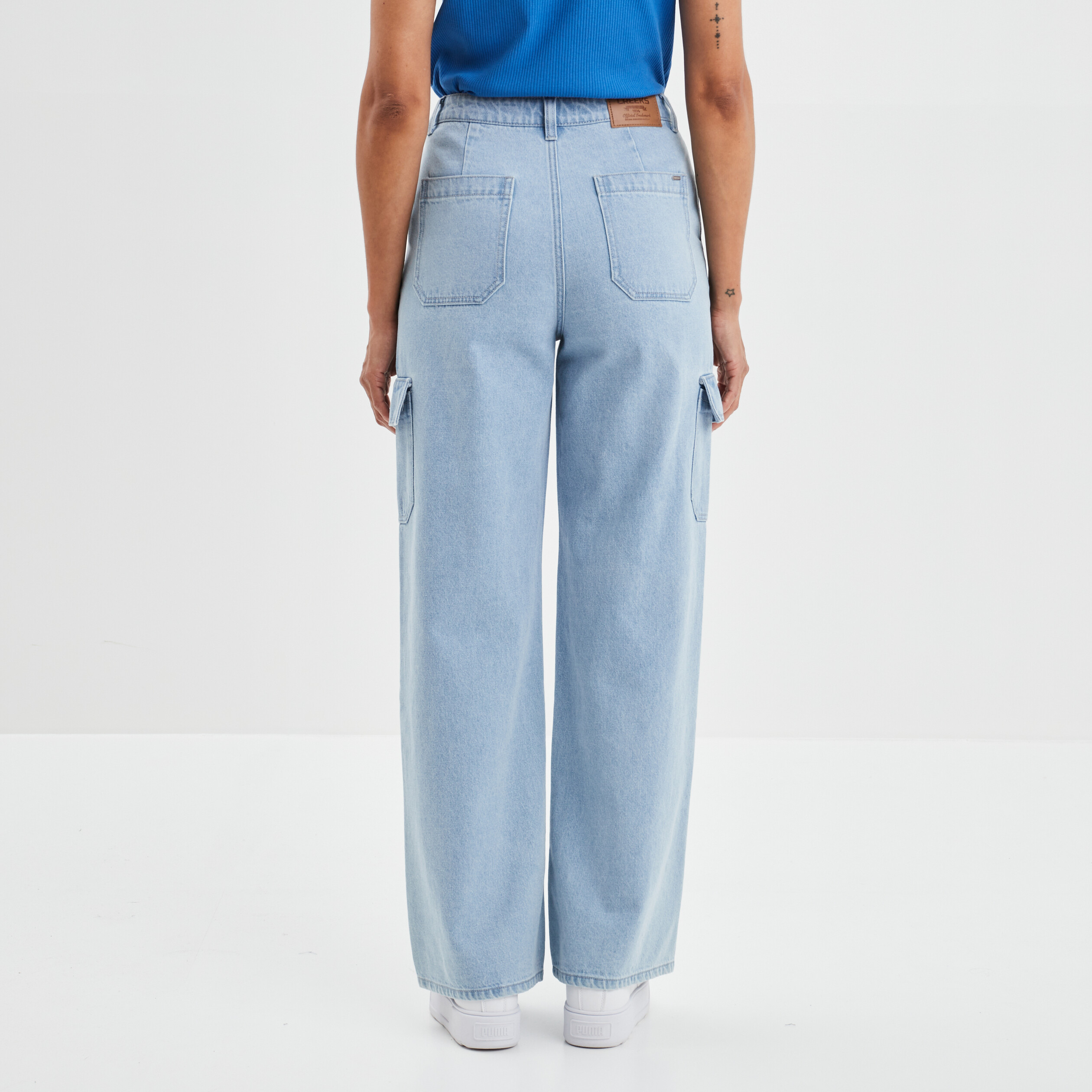 Jeans battle large taille haute Creeks denim stone femme | La Halle
