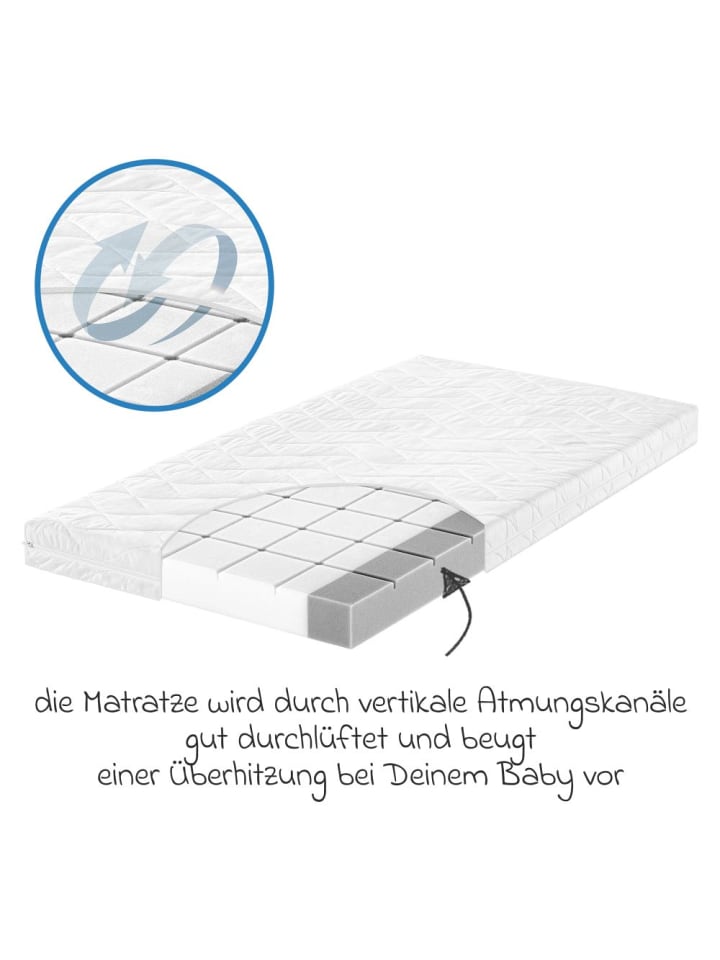 Julius Zöllner Babybett-Matratze Joy 70 x 140 cm in weiss günstig kaufen onesize