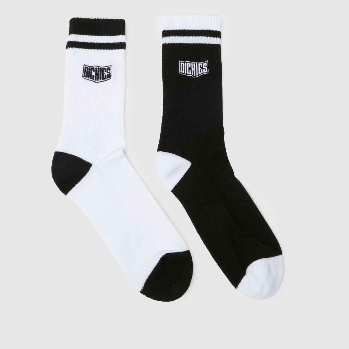 DICKIES fekete-fehér philipsburg zokni, 2 db-os csomag