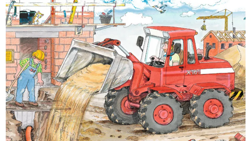 Ravensburger Puzzle - Rahmenpuzzle - Mein Bagger, 15 Teile