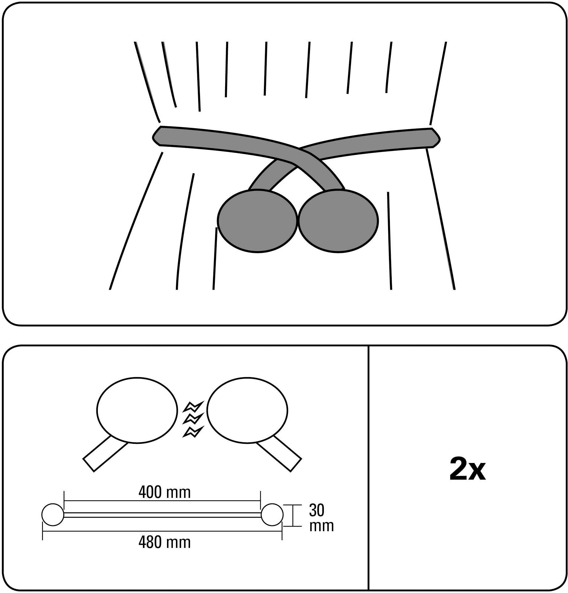Raffhalter Raffhalter Flex-S mit Magnet, GARDINIA, (2-tlg), vielfältige Anbringungsmöglichkeiten