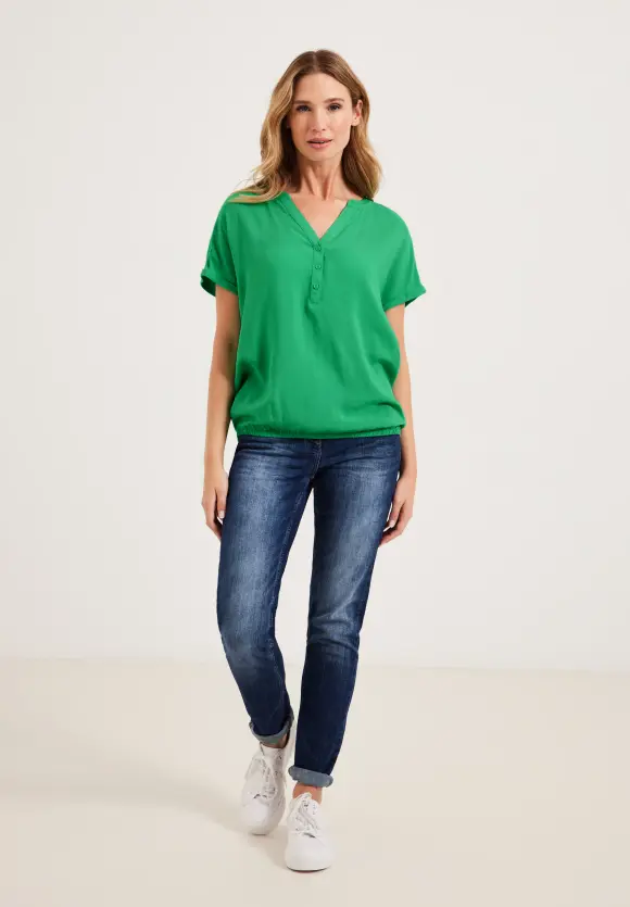 CECIL Bluse mit Elastiksaum
