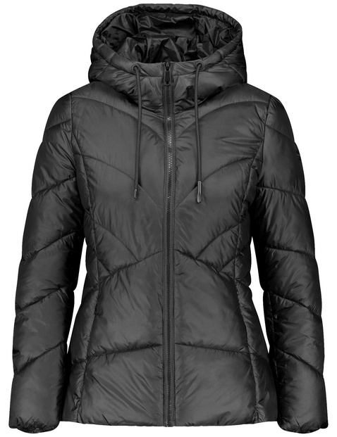 Taillierte Steppjacke mit Kapuze