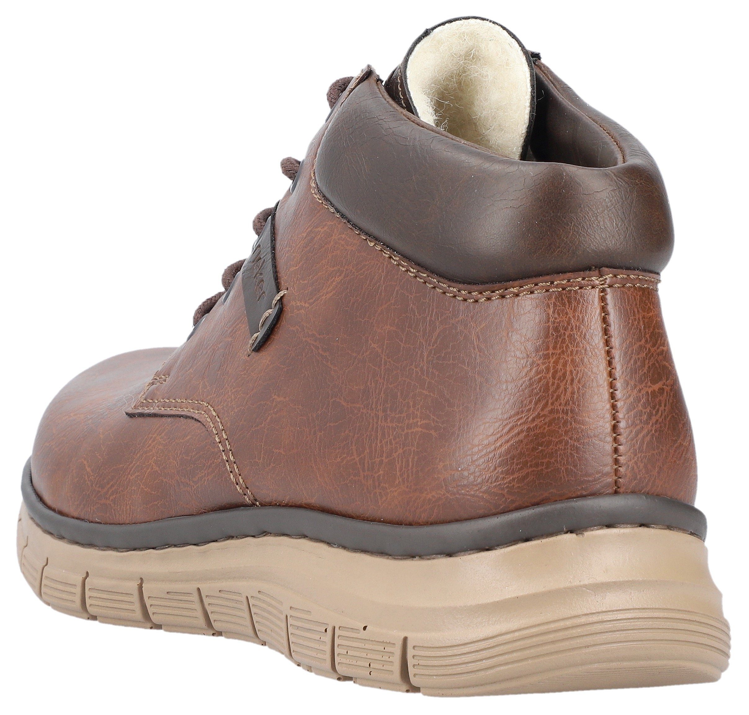 Rieker Winterboots mit kontrastfarbenem Schaftrandpolster