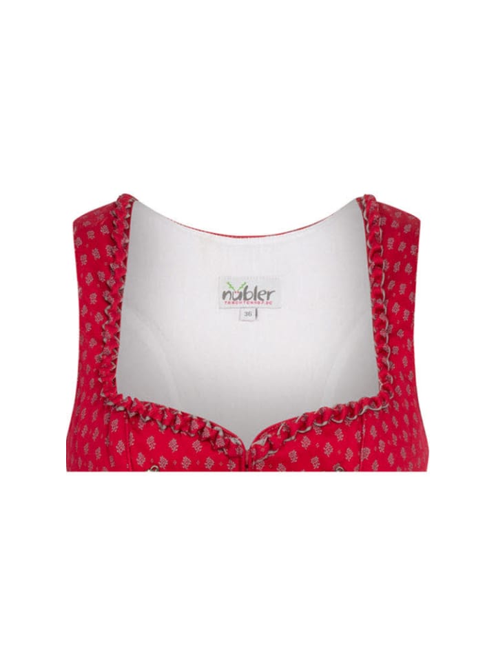 Nübler Dirndl Lang Thea in Rot günstig kaufen
