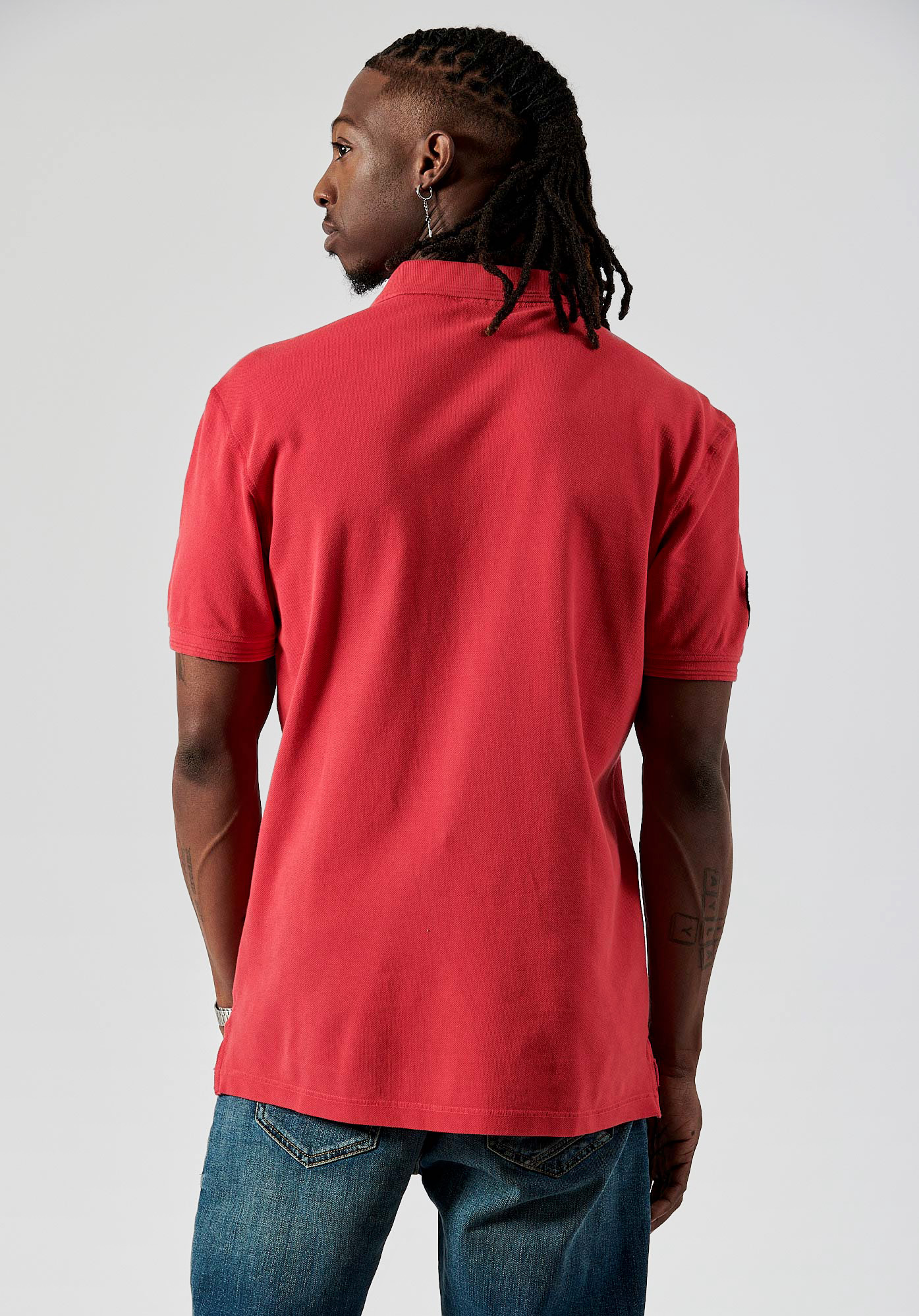 BARNI  Polo rouge Homme en 100% coton bio