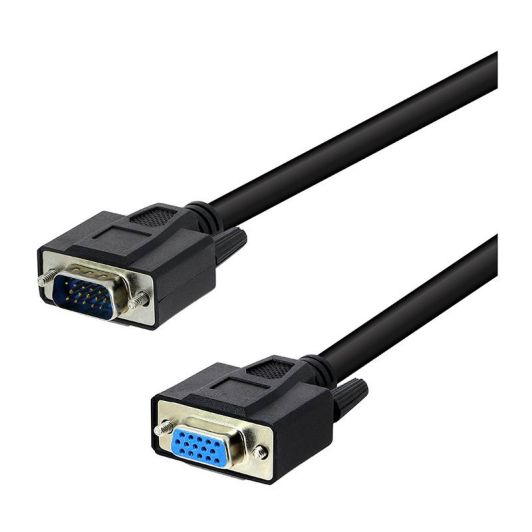 Cablu prelungitor VGA mascul la VGA mamă negru 2m EDENWOOD