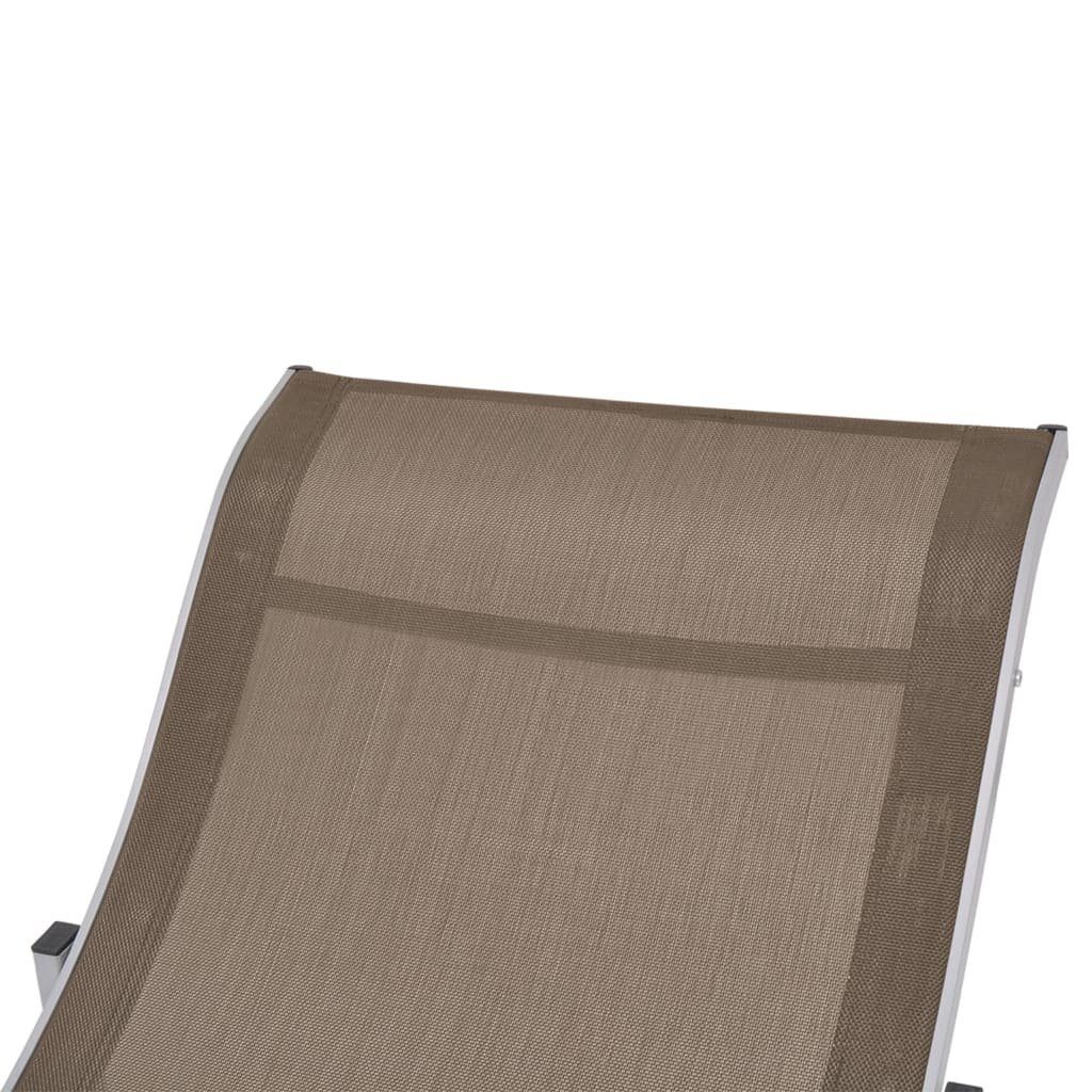 vidaXL Gartenliege Klappbare Sonnenliegen 2 Stk. Taupe Textilene, 2 St.