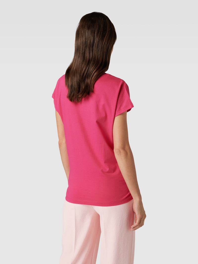 T-Shirt mit Rundhalsausschnitt in fuchsia