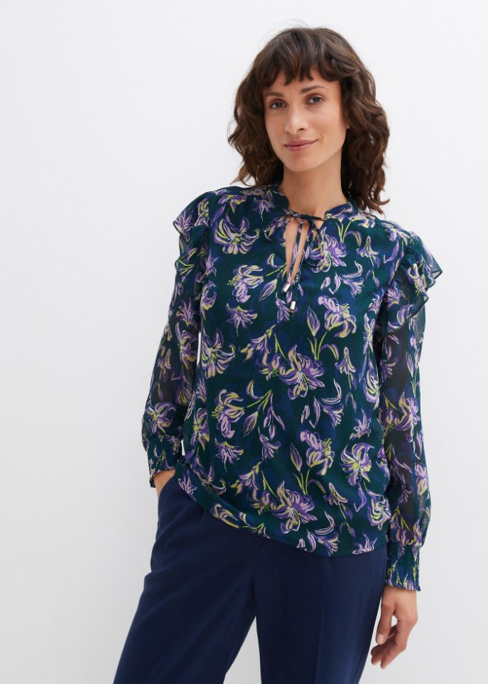 Bluse mit Volants