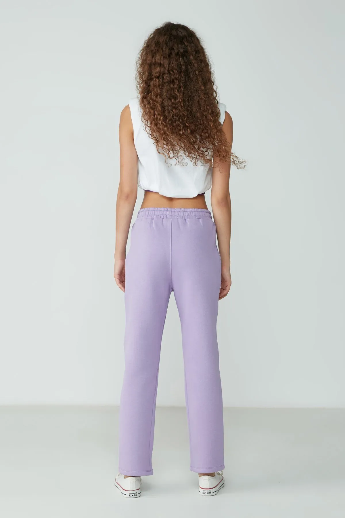 C&City  Jogginghose mit geradem Bein und dicker Fleece-Innenseite 901 Flieder