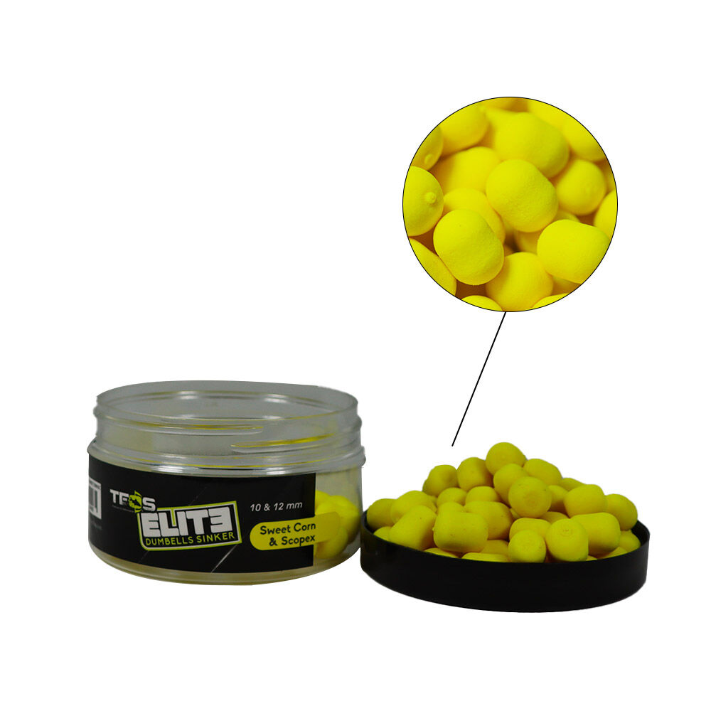 Dumbells Sinker Teos Elite 10/12mm Sweet Corn/Scopex