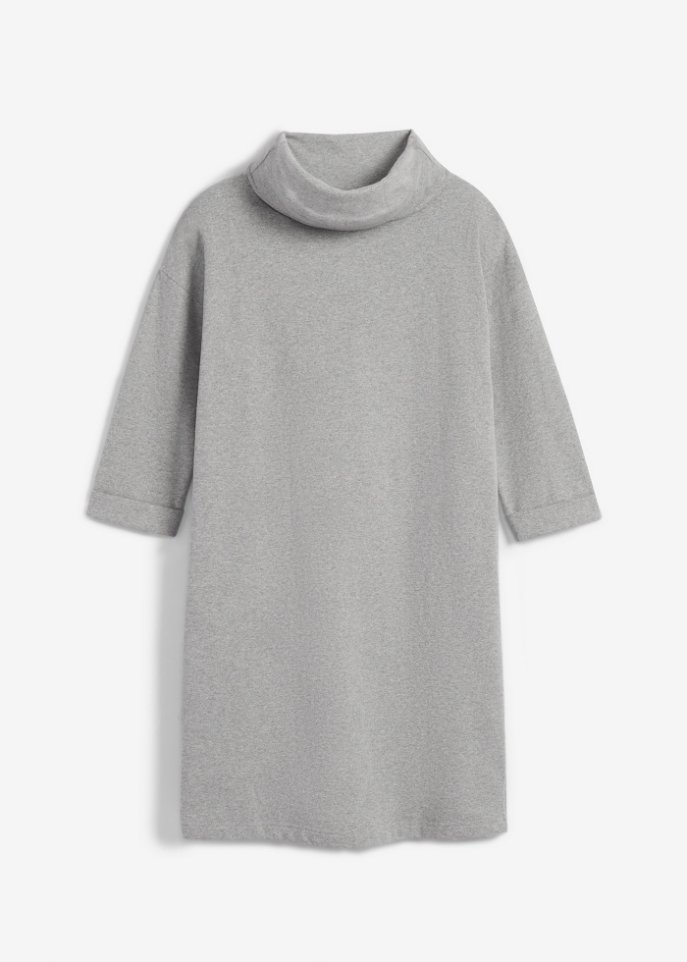 Sweatkleid mit weitem Kragen