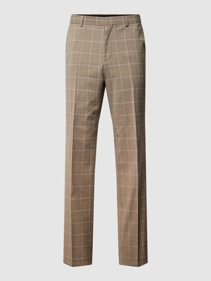 Anzughose mit Tartan-Karo Modell 'Leon' in beige