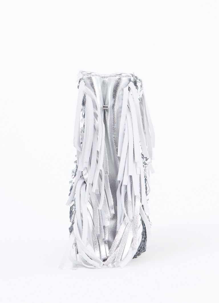Maje  Crossbodytas met schapenleren details en afneembare schouderriem