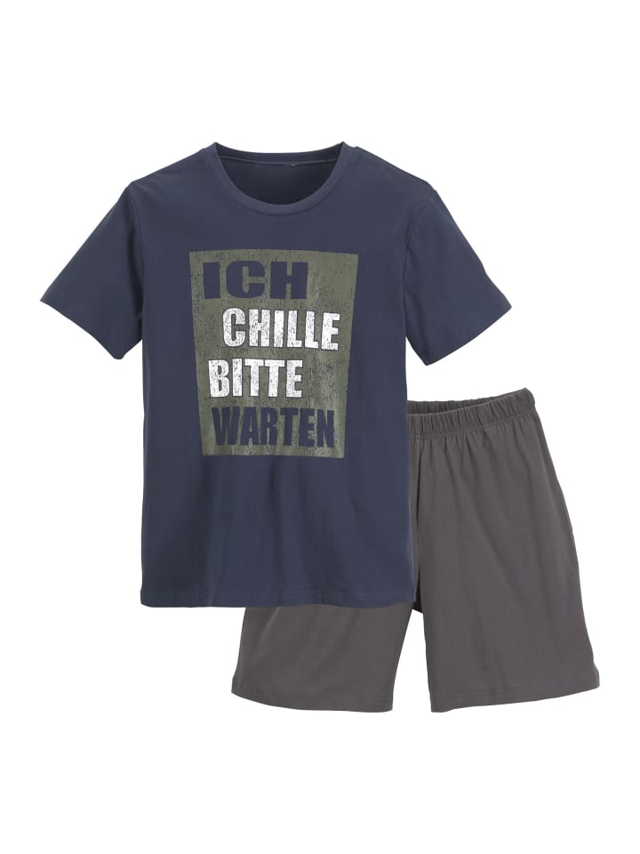 AUTHENTIC LE JOGGER Pyjama in marine-anthrazit günstig kaufen