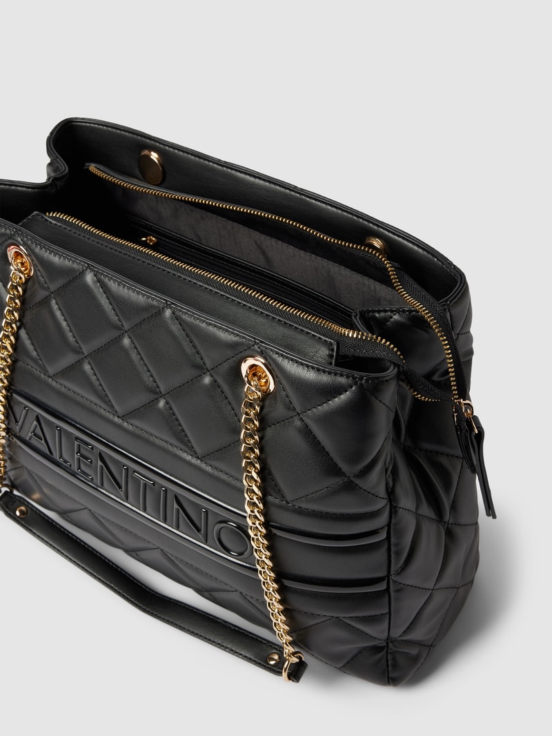 Handtasche mit Steppnähten Modell 'ADA' in black