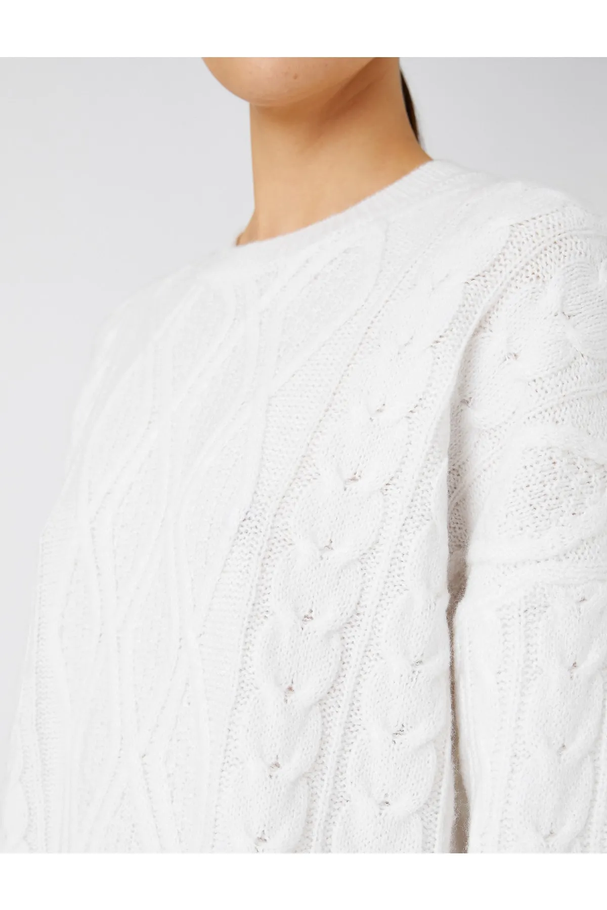 Koton  Übergroßer Strickpullover mit Rundhalsausschnitt