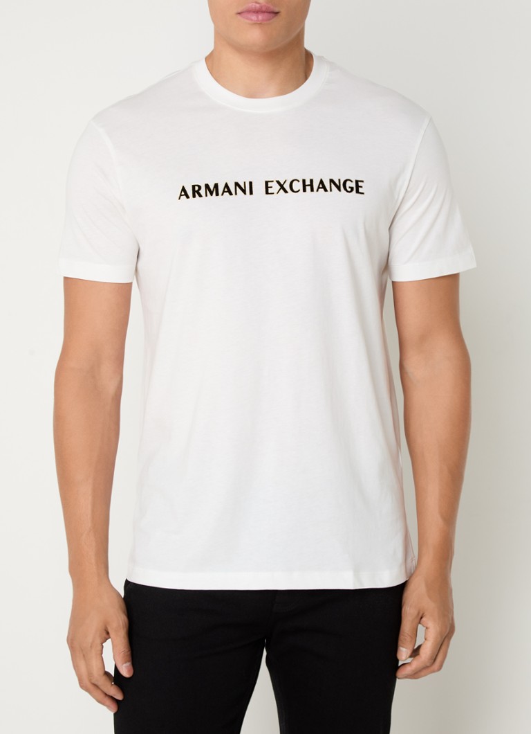 Tricou Armani Exchange cu logo flocat