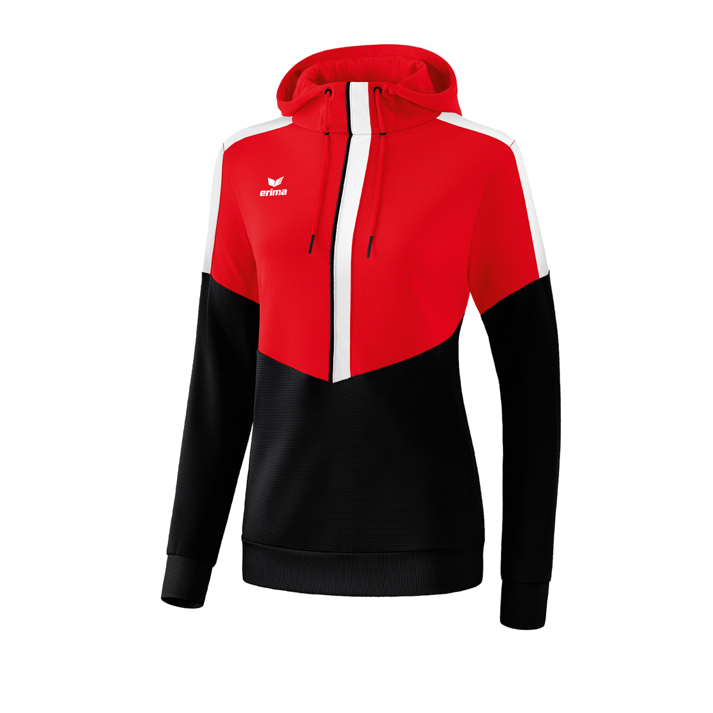 Erima Squad Hoody Damen Rot Schwarz