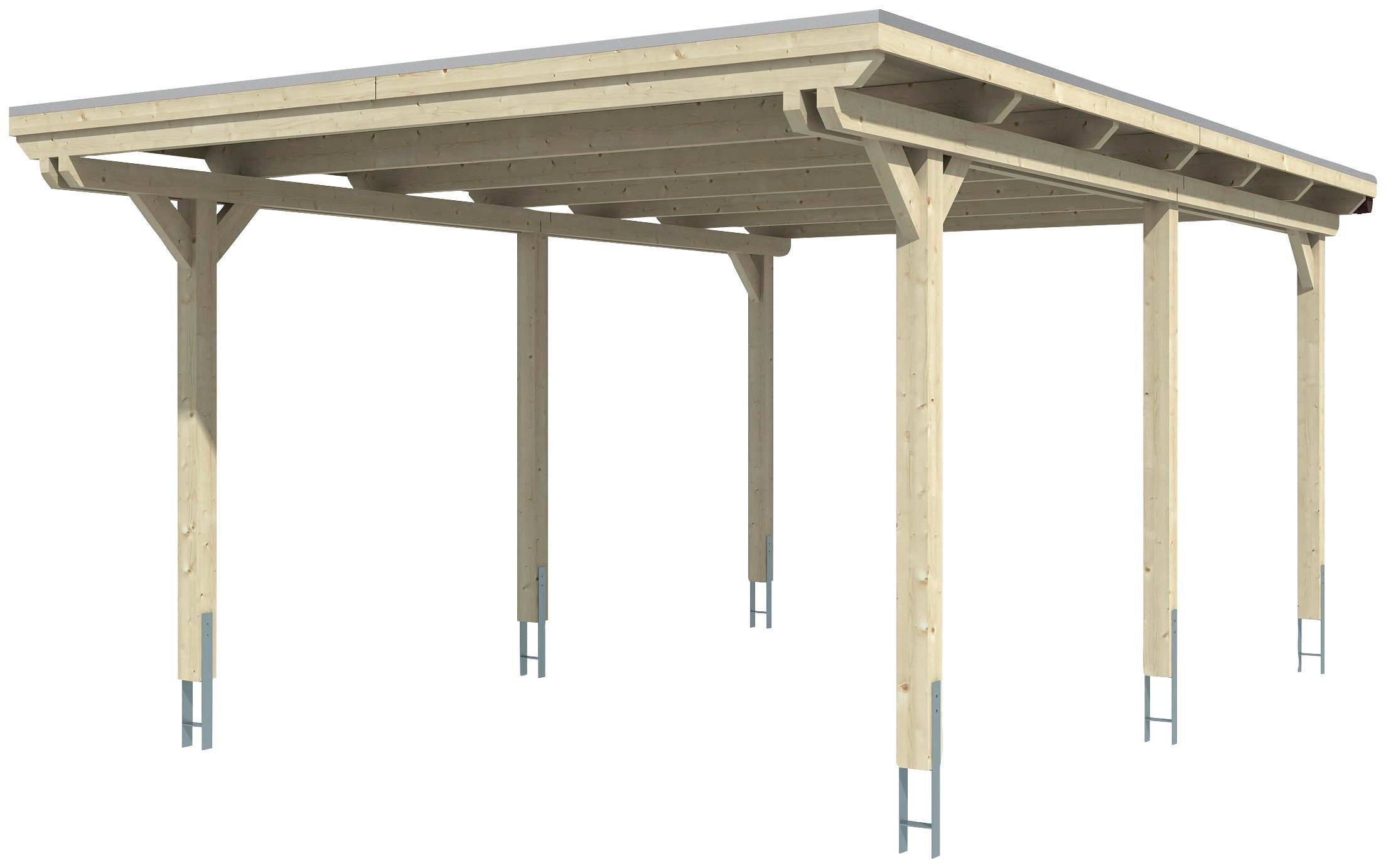 Skanholz Einzelcarport Emsland, BxT: 404x604 cm, 223 cm Einfahrtshöhe