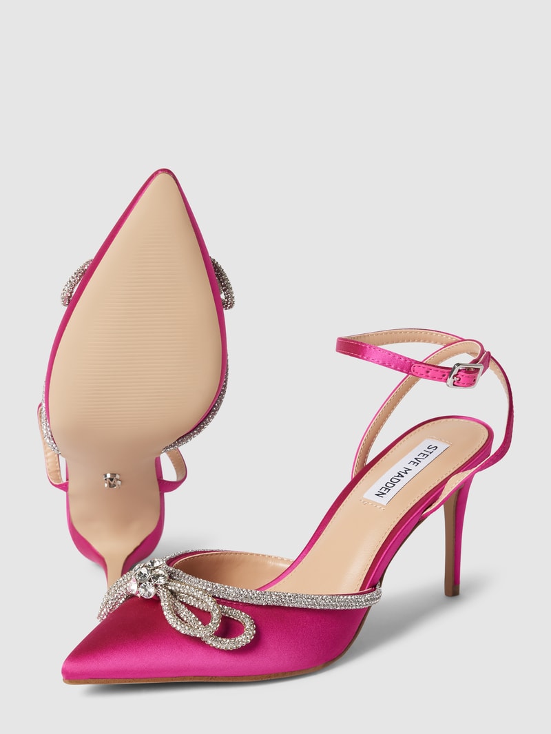 Sandaletten mit Schleifen-Detail Modell 'LEIA' in fuchsia