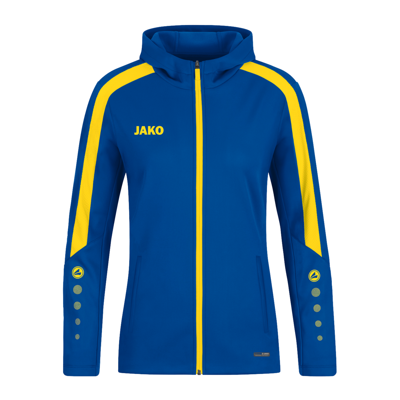 JAKO Power Kapuzenjacke Damen Blau Gelb F404