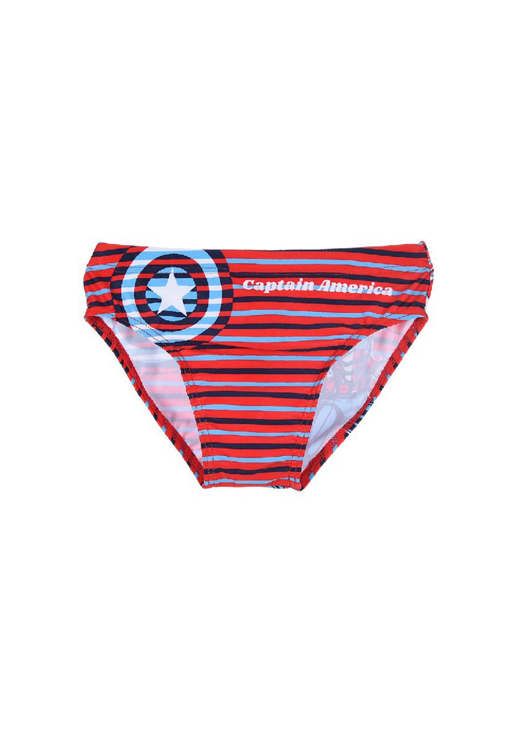 The AVENGERS Badehose Captain America Badehose Badeslip Rot