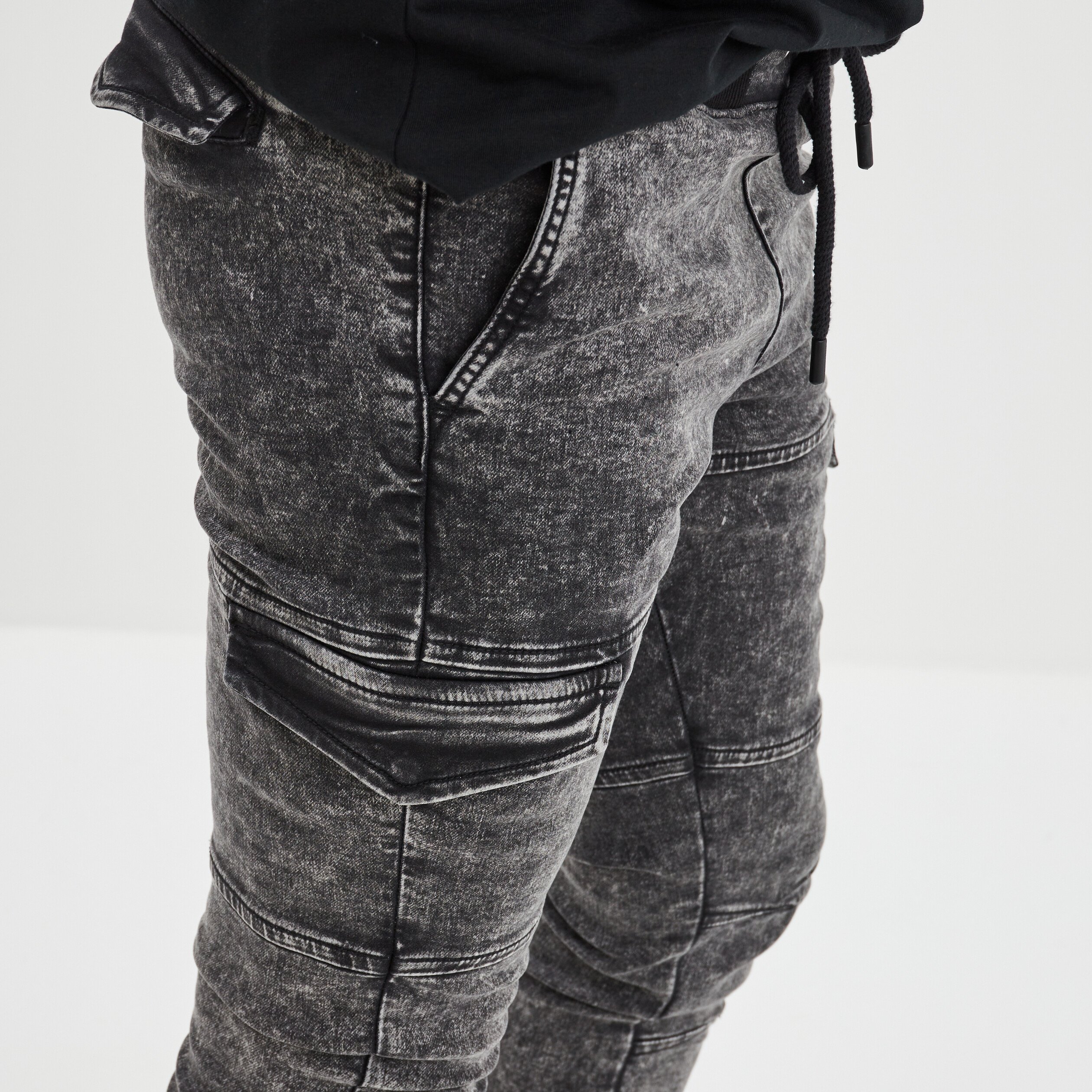 Pantalon skinny stretch denim gris homme | La Halle