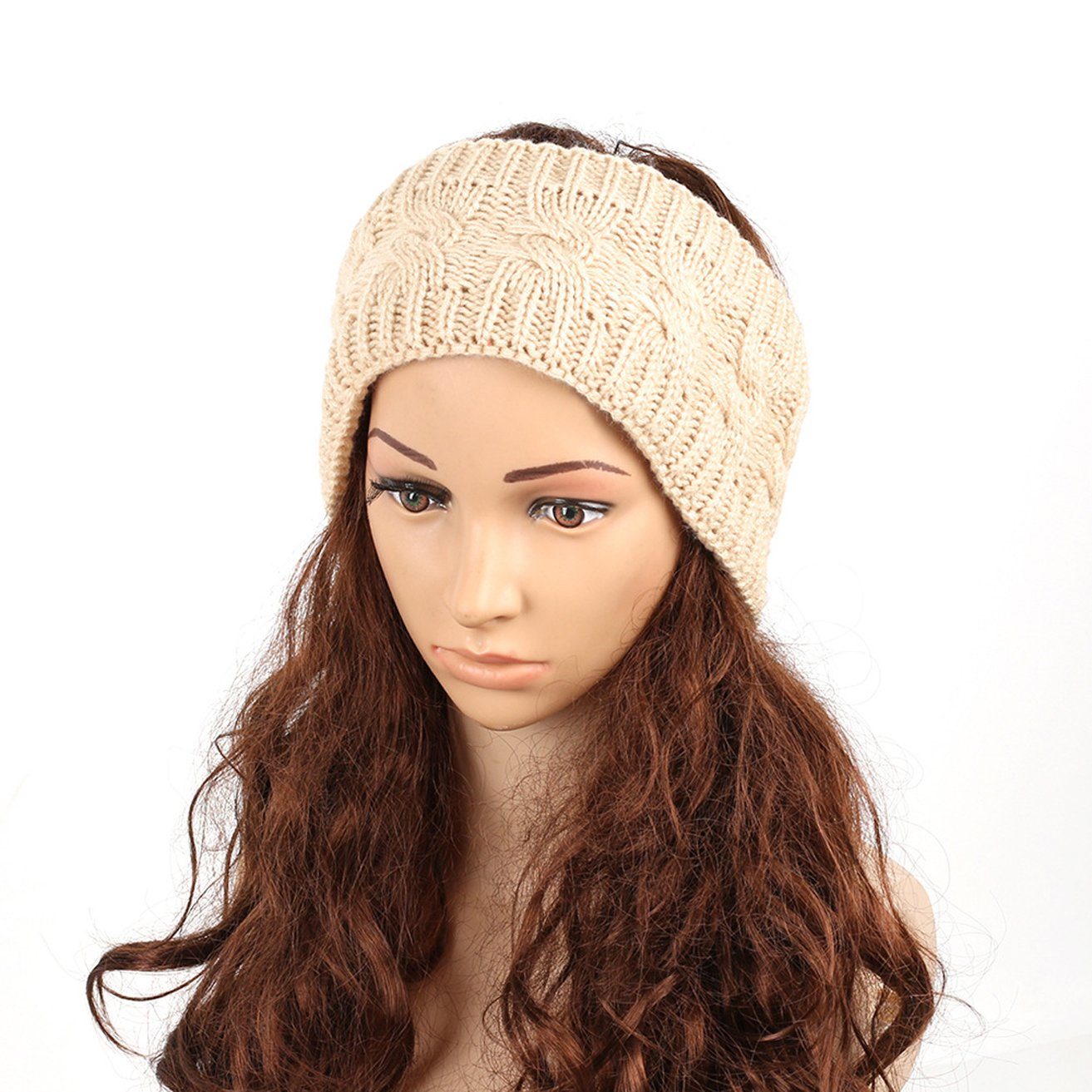 HOHEA H Haarband Gestricktes Stirnband mit Plüschfutter für den Herbst, Sport-Stirnband, 1-tlg., Stirnbänder für Winterfrauen, Thermo-Strickohr-Stirnband, Sport-Stirnband