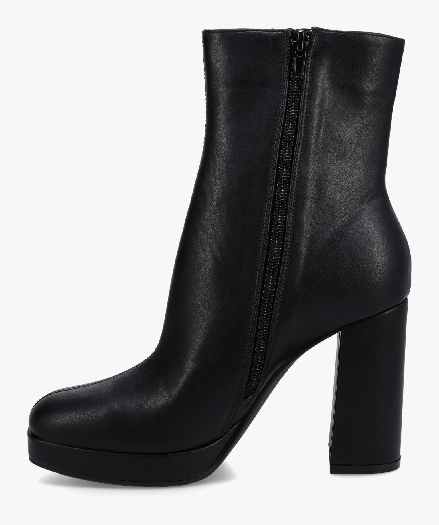 Boots femme unies à talon et bout carré – Claudia Ghizzani noir | GEMO