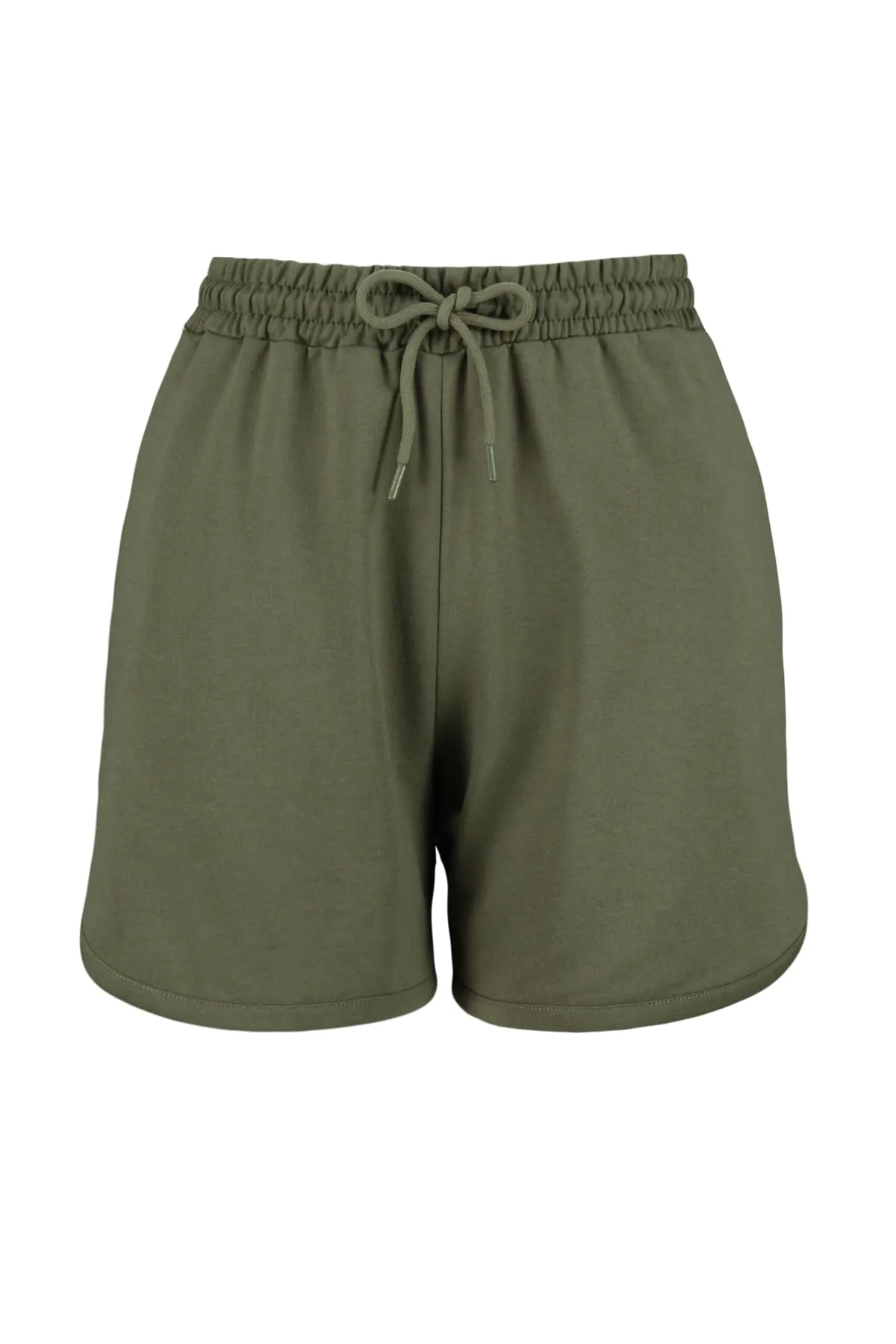 Trendyol Curve  Khakifarbene dünne Strickshorts TBBSS23AP00002
