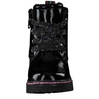 Tom Tailor Schnür Boots in schwarz
