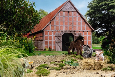 Kleiner Freund Esel Issy, 24 cm, hellgrau