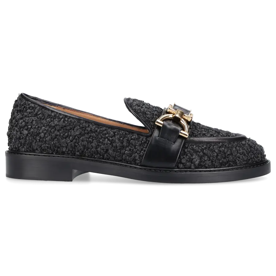 Roberto Festa - Loafer ADELLE Tweed - schwarz