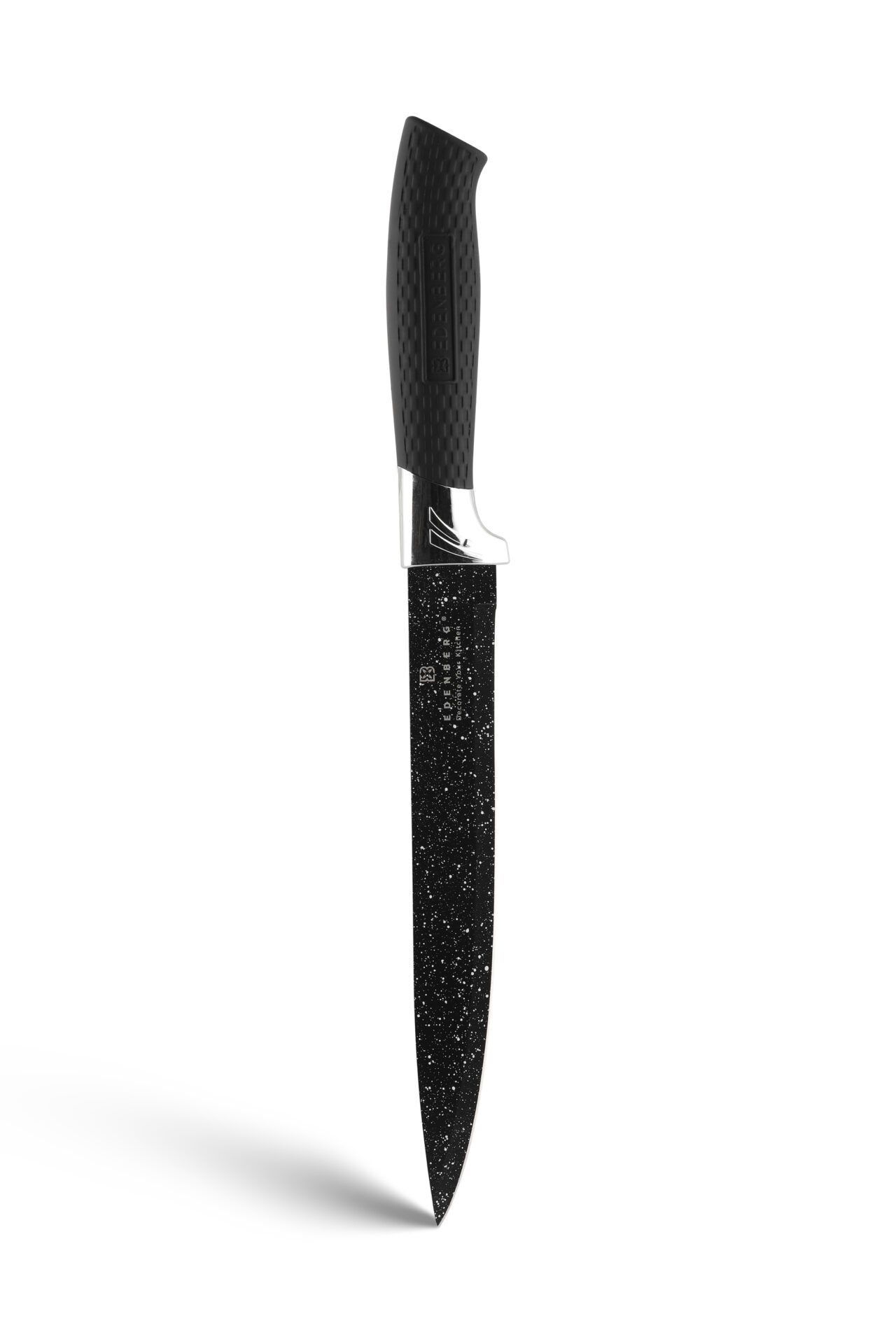 Edenberg Messer-Set Modernes schwarzes Messerset mit Block, Messerblock (6-tlg., Zeitloses Design des Topfsets. Eine ideale Geschenkidee)
