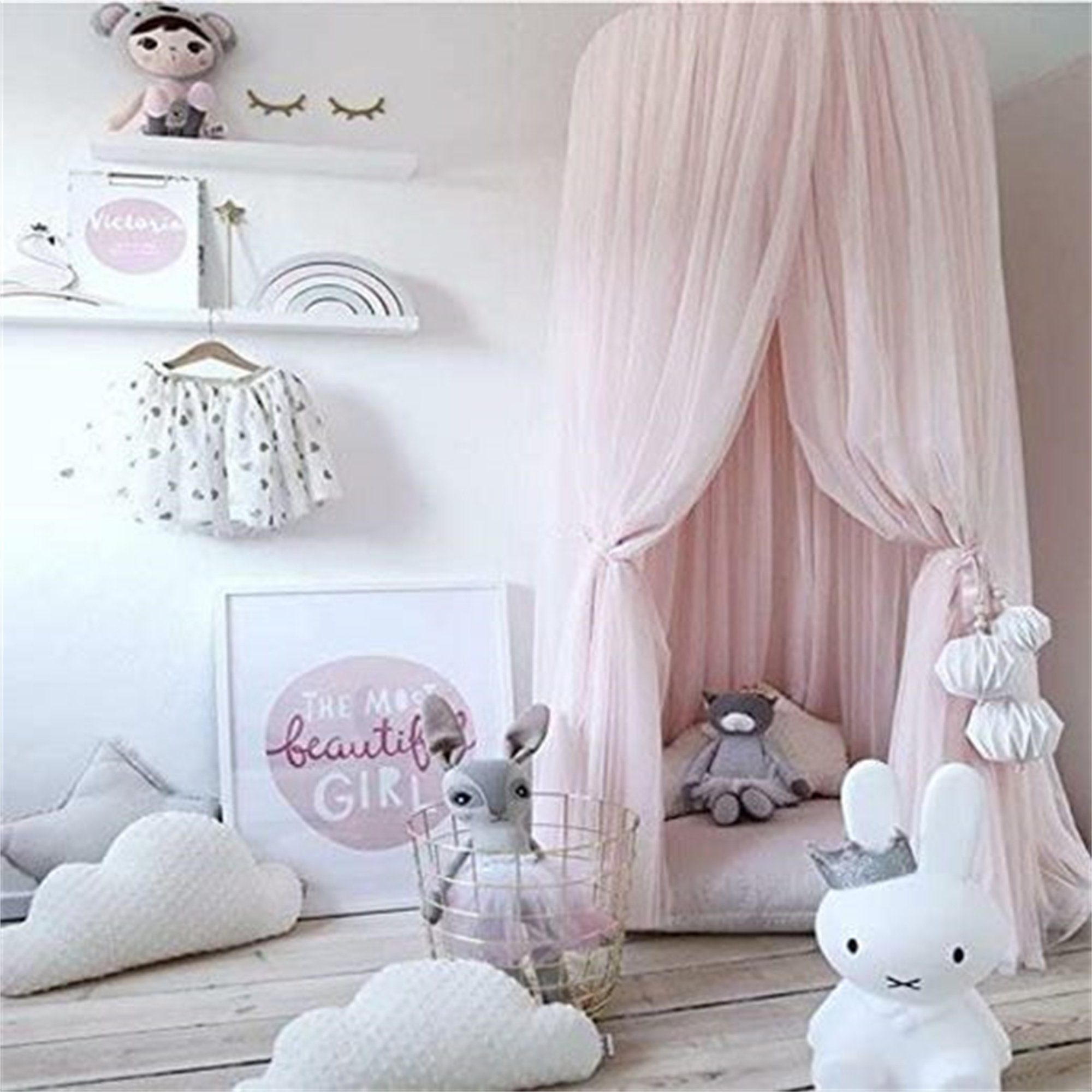 flowgoer Moskitonetz Moskitonetz Bett Himmel Himmel Babybett Polyester Stoff Romantischer