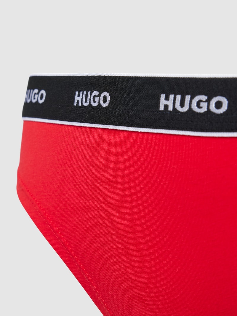 String mit elastischem Logo-Bund Modell 'Carousel' in rot