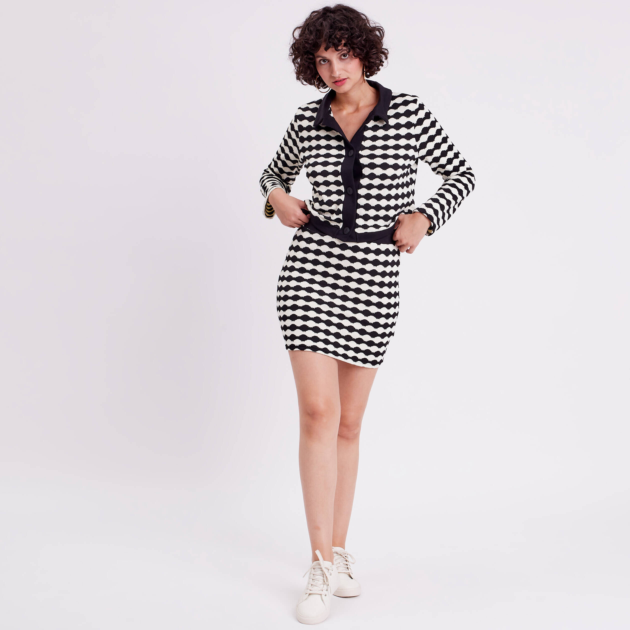 Jupe ajustée taille haute noir femme | Cache Cache