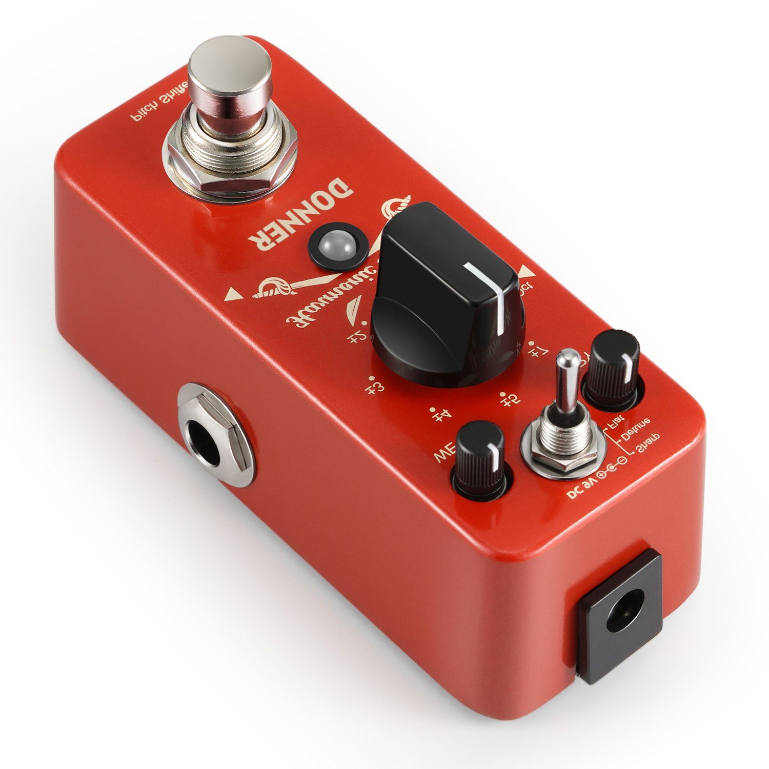 Donner E-Gitarre Oktav Gitarreneffektpedal Harmonic Square Digital Pedal, Ture Bypass, Pitch Shifter 7 Shift-Typen 3 Tonmodi Sharp Detune Flat
