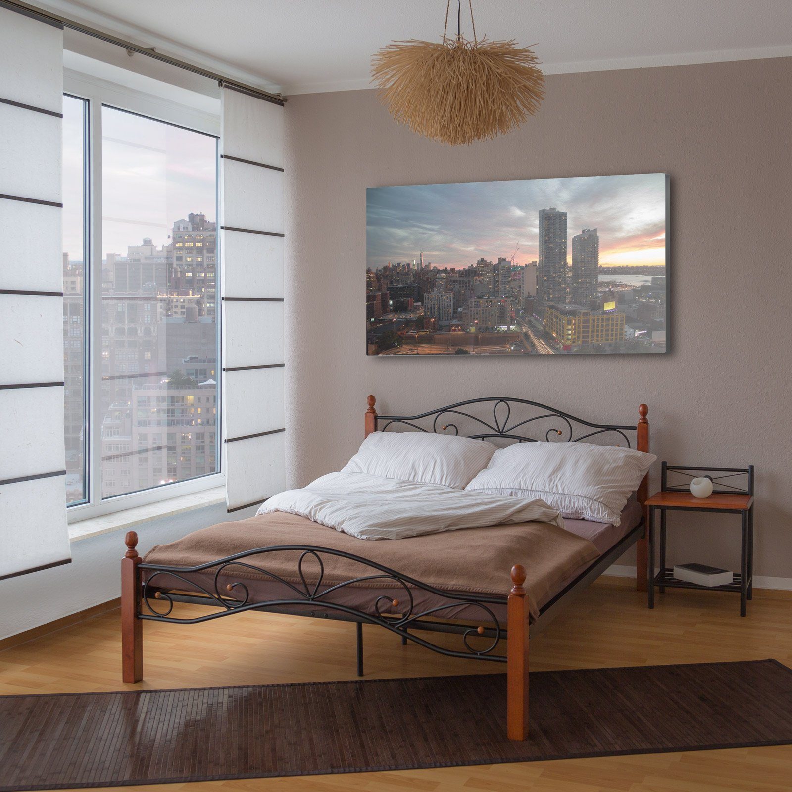 Homestyle4u Metallbett Bettgestell Doppelbett Bettrahmen 140 160 180 inkl. Lattenrost (Kein Set)